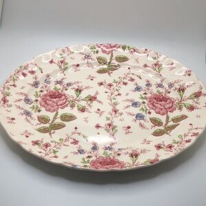 Gorgeous Johnson Brothers Rose Chintz Pink 11" Oval Serving Platter